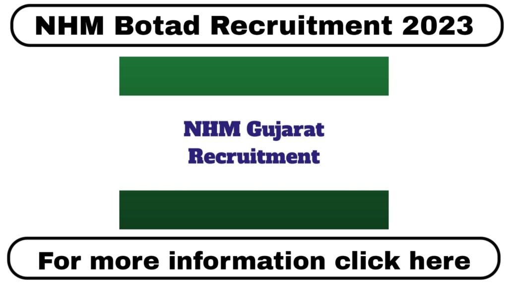 NHM Botad Recruitment 2023